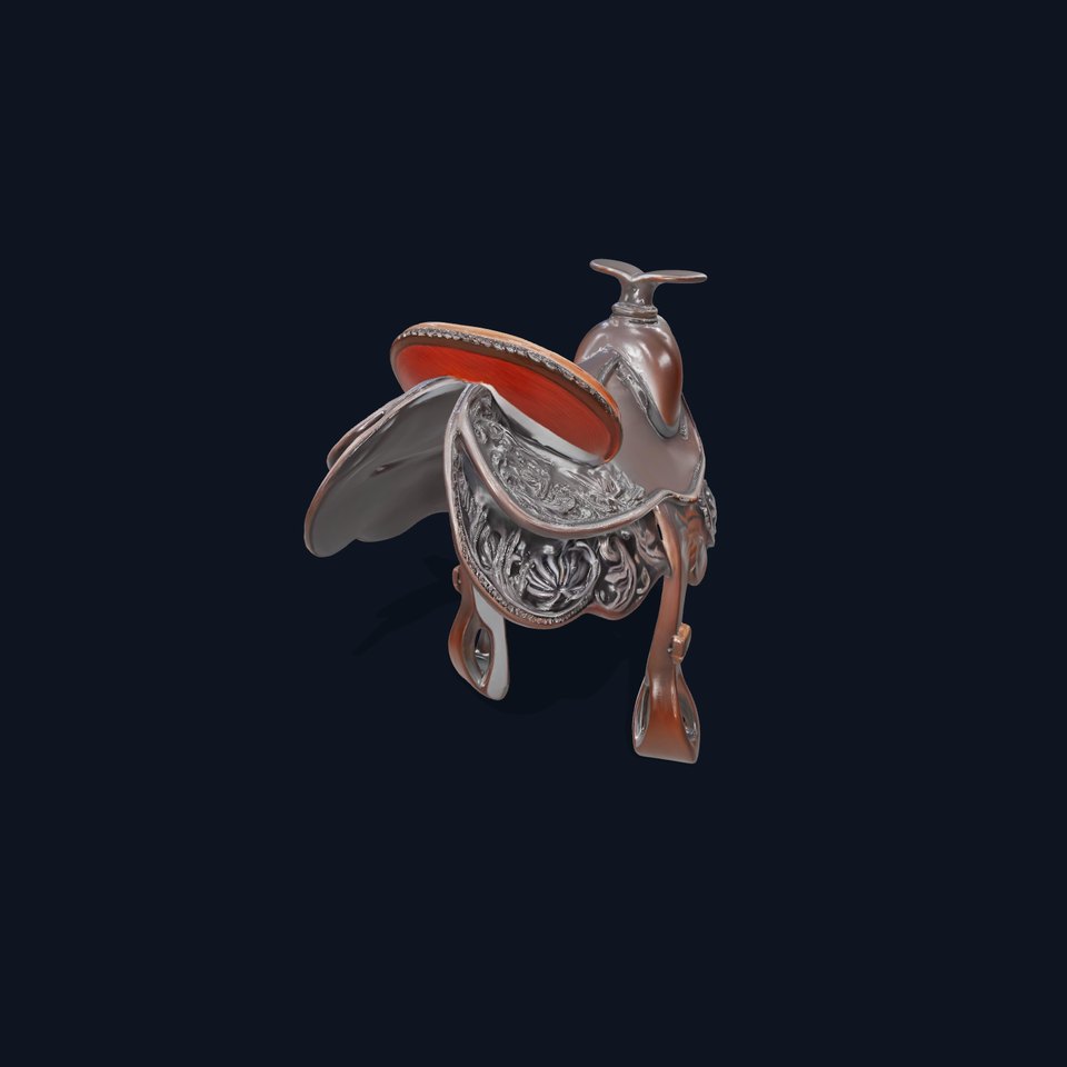 Elegant Western Saddle model pack
